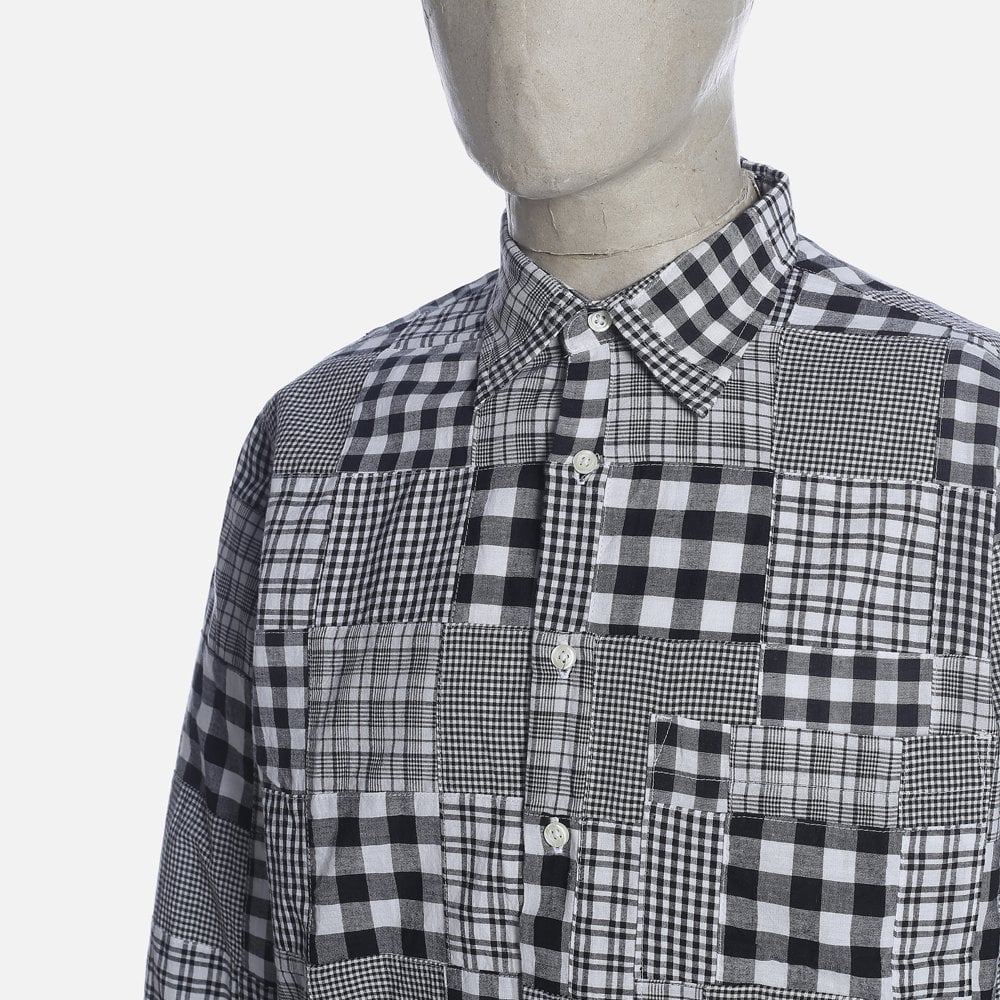 - Patchwork Shirt - Black/White
