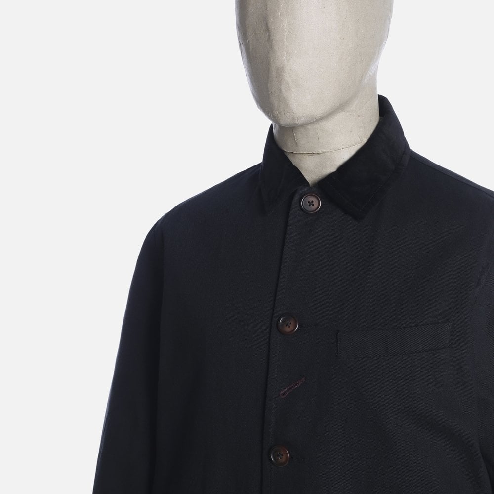 - Cotton Twill Jacket - Black