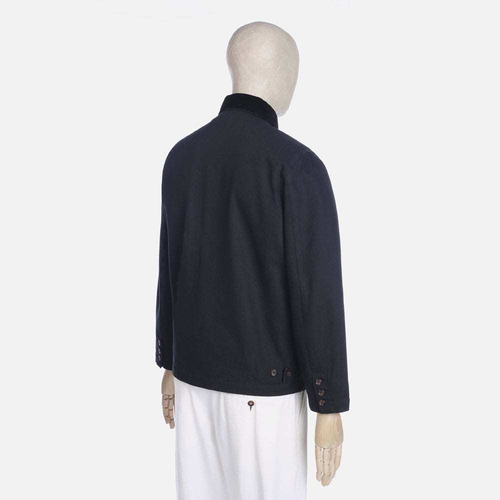 - Cotton Twill Jacket - Black