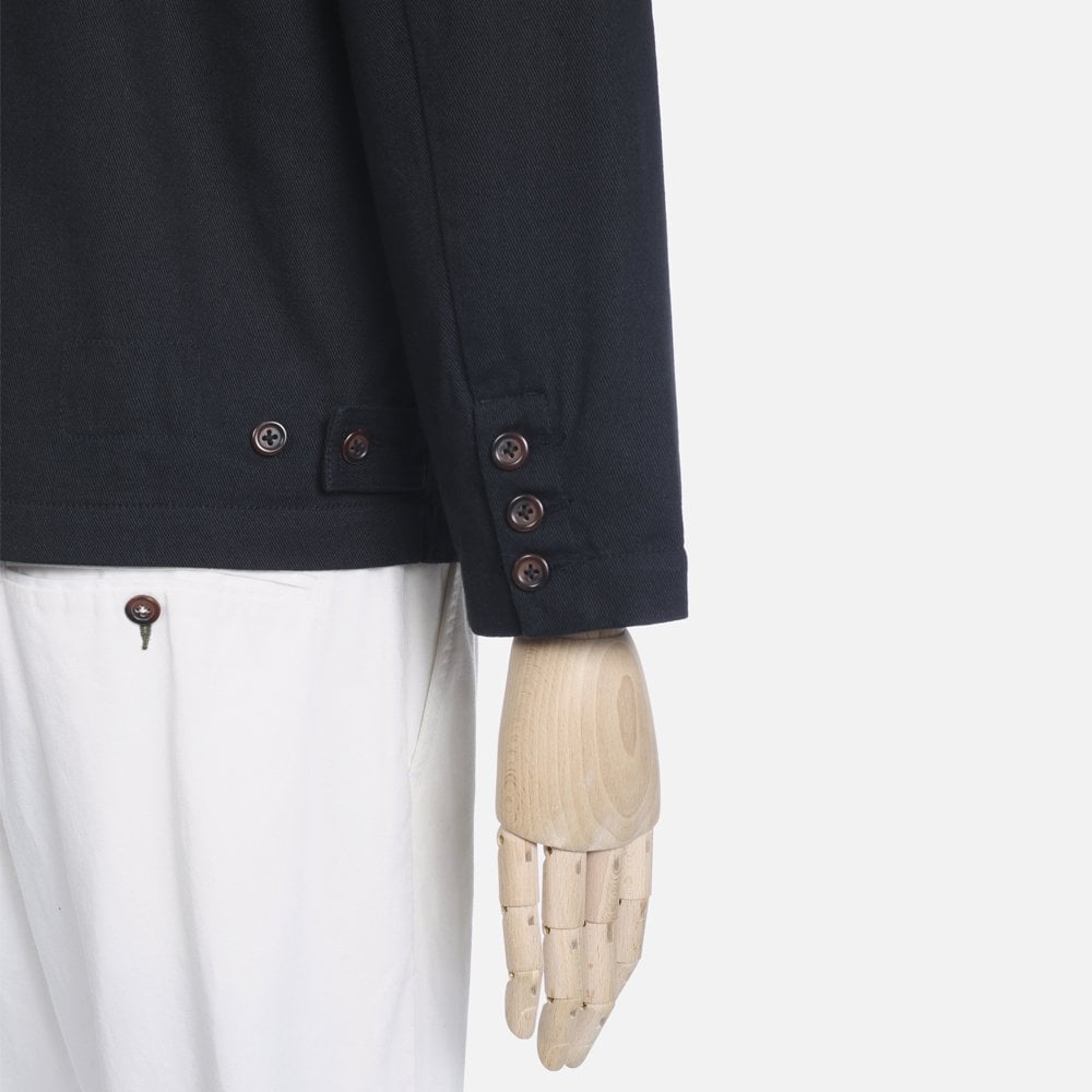 - Cotton Twill Jacket - Black