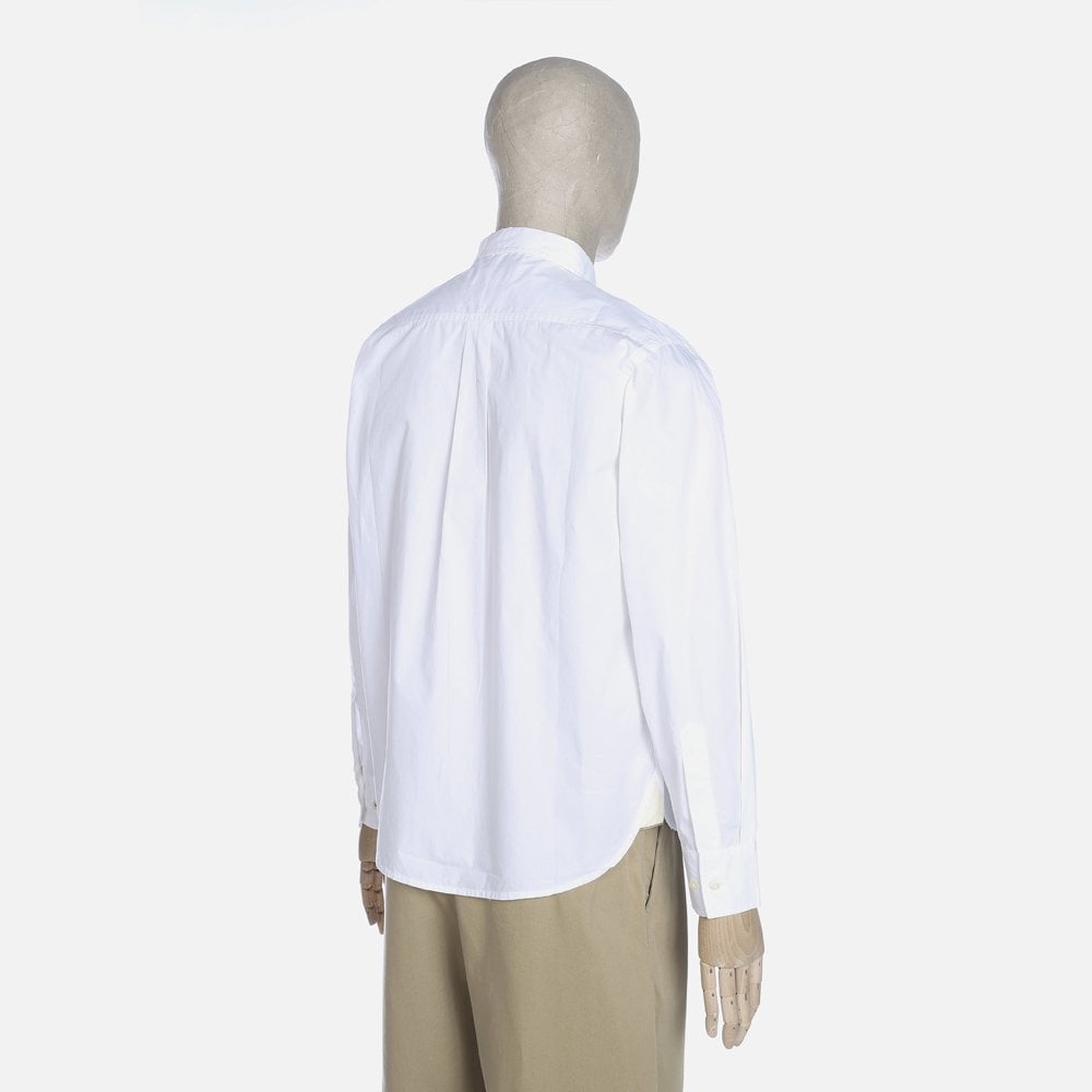 - Poplin Frill Front Shirt - White