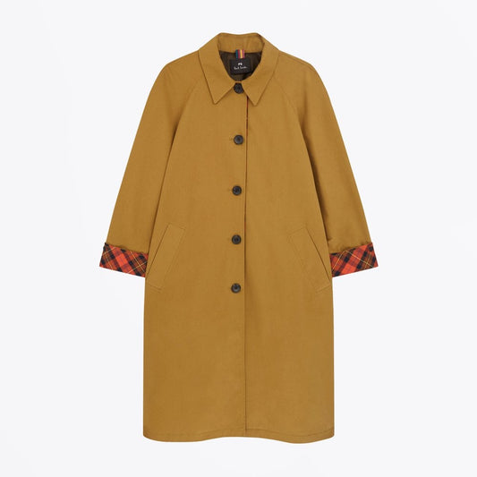 Mac Coat With Turn-Up Cuffs - Khaki