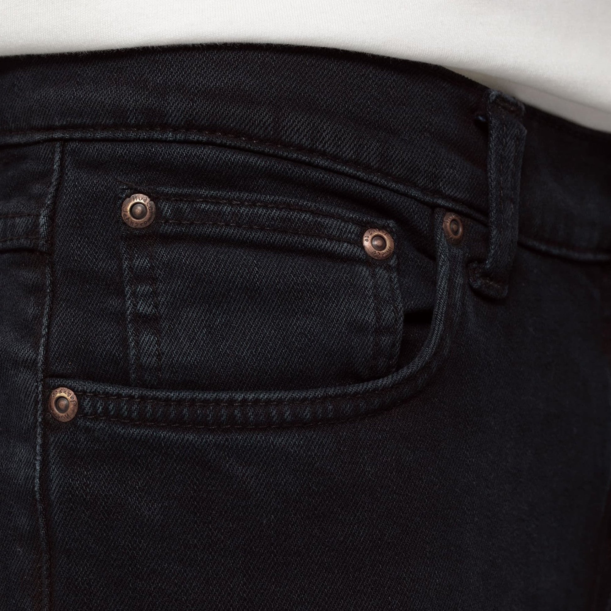 Nudie Lean Dean - Black Skies Jeans - Blue/Black