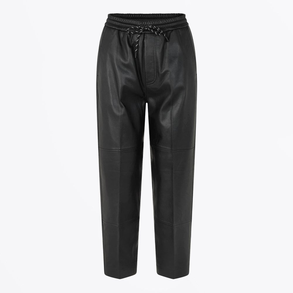 Munthe Nolo - Leather Trousers - Black