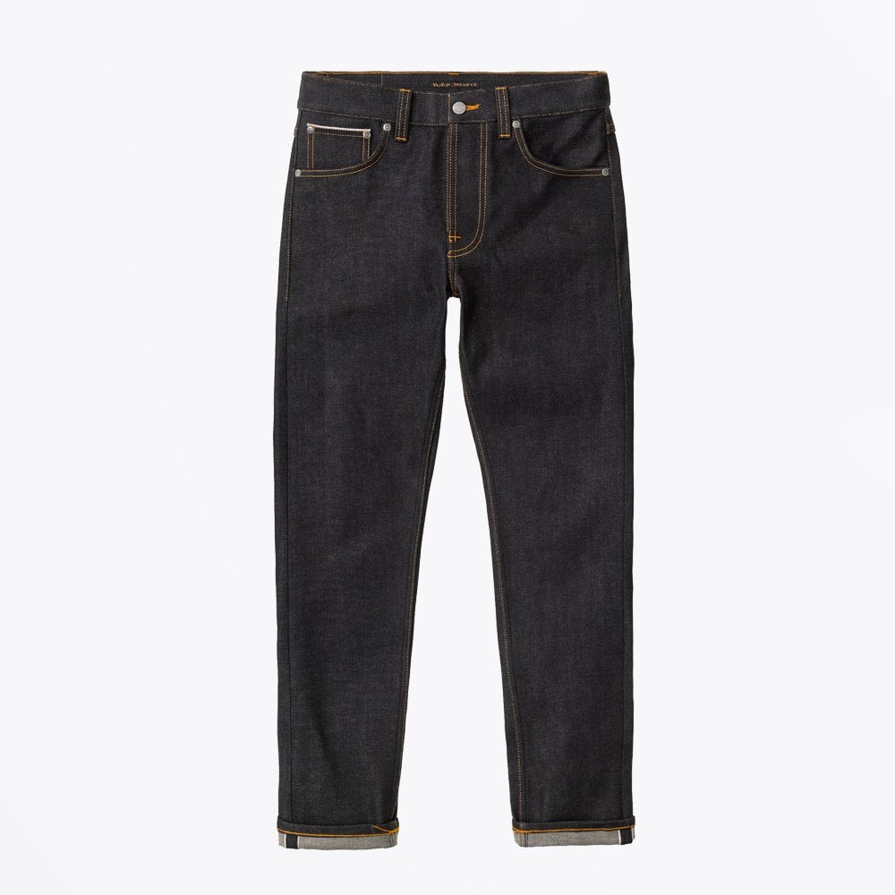 Nudie Lean Dean Jeans - Dry True Selvage - Dark Indigo