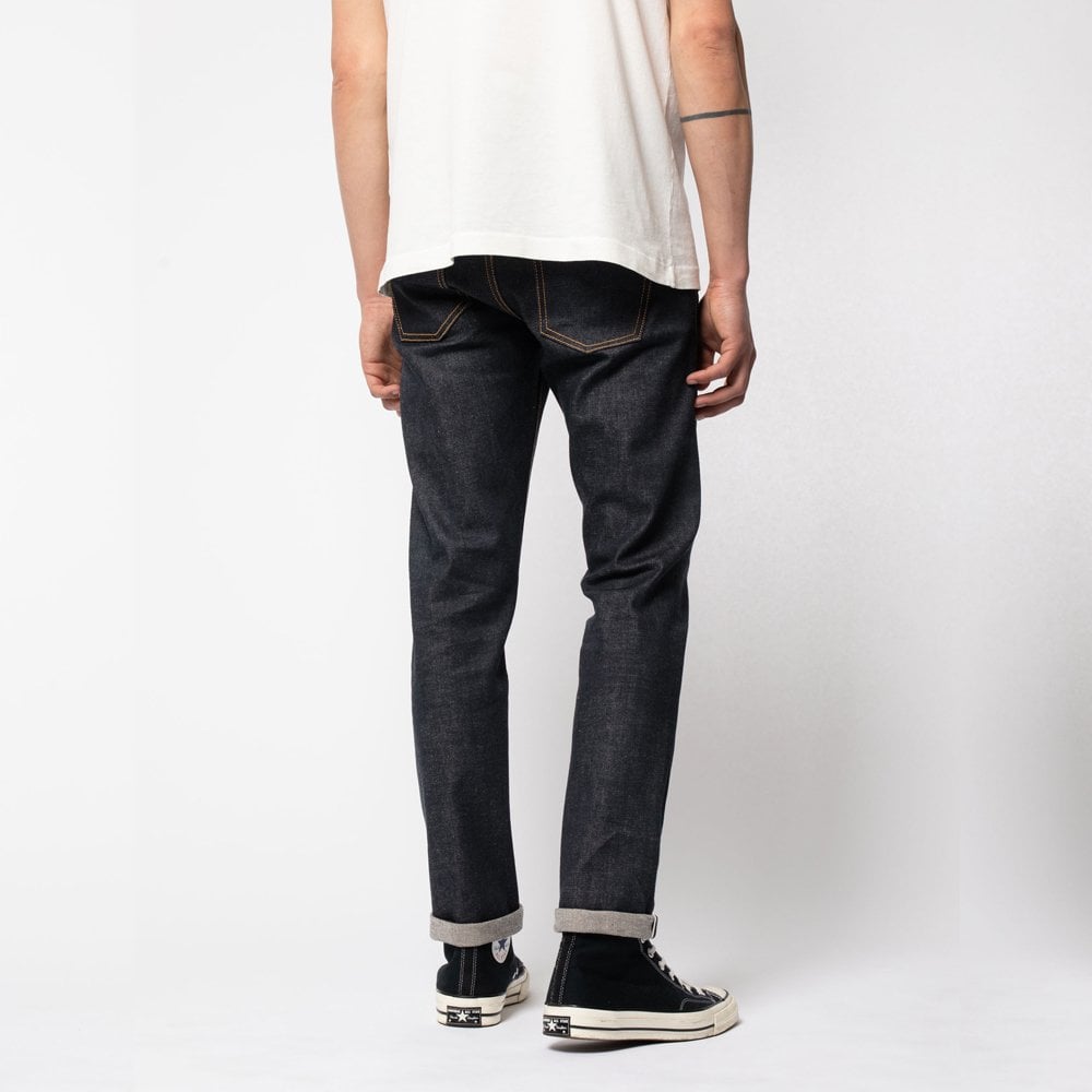 Nudie Lean Dean Jeans - Dry True Selvage - Dark Indigo