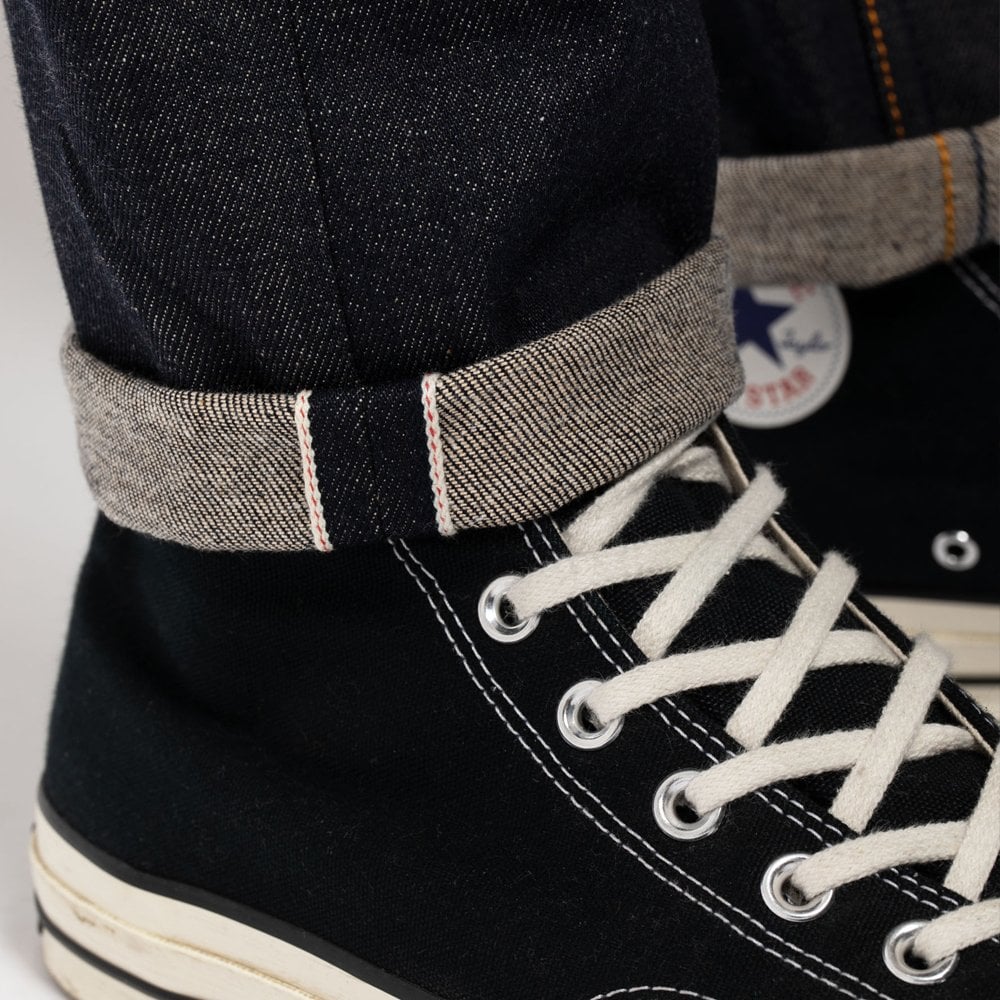 Nudie Lean Dean Jeans - Dry True Selvage - Dark Indigo