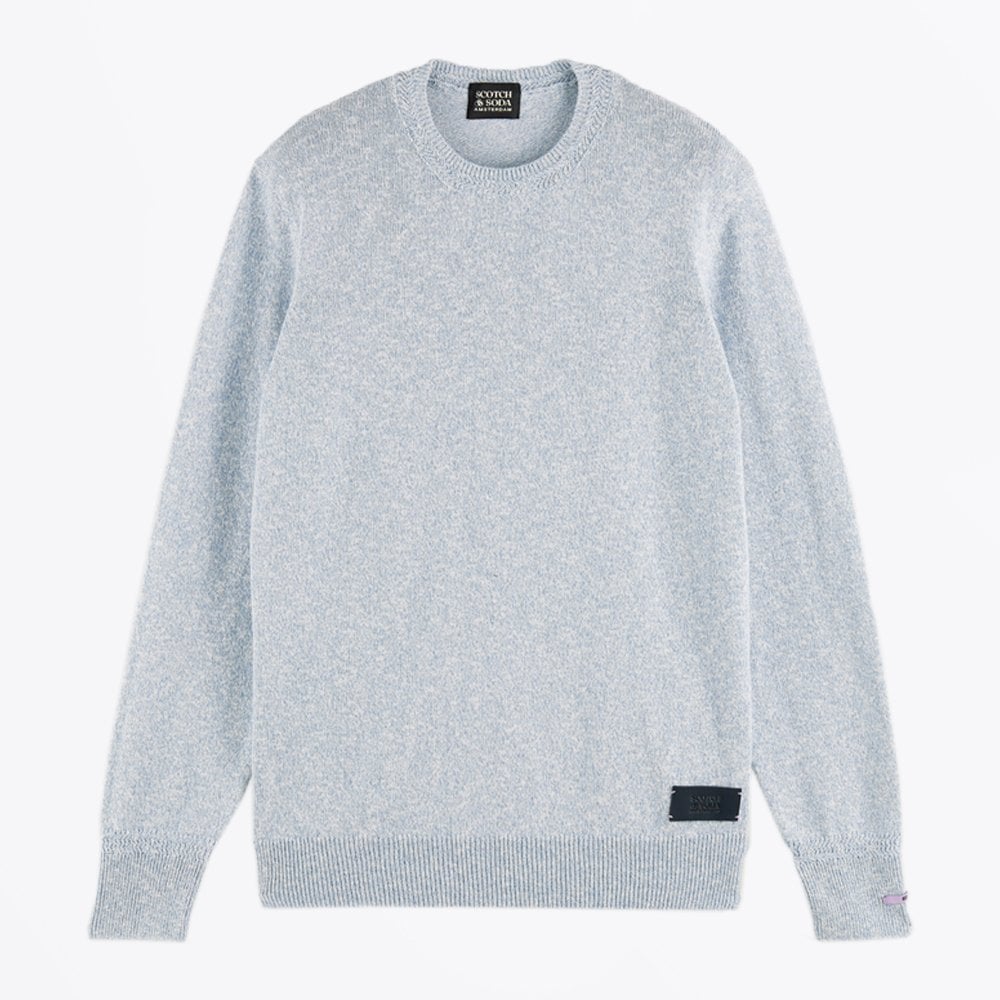Scotch Knit Crew Neck Sweater - Blue Melange
