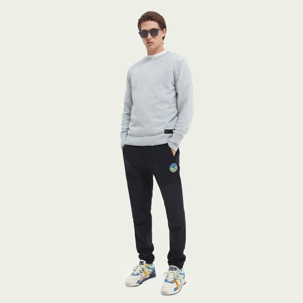 Scotch Knit Crew Neck Sweater - Blue Melange