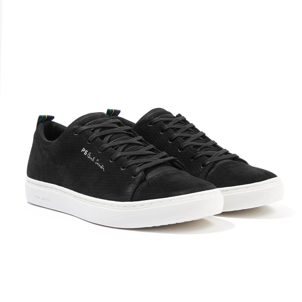 - Perforated Leather 'Lee' Trainers - Black