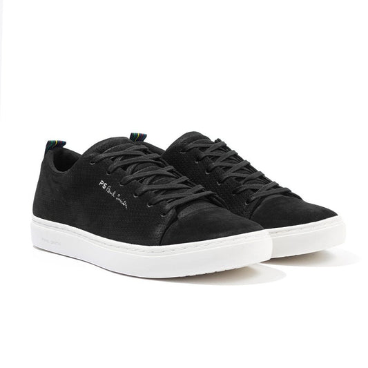 - Perforated Leather 'Lee' Trainers - Black