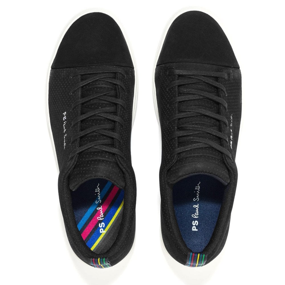 - Perforated Leather 'Lee' Trainers - Black