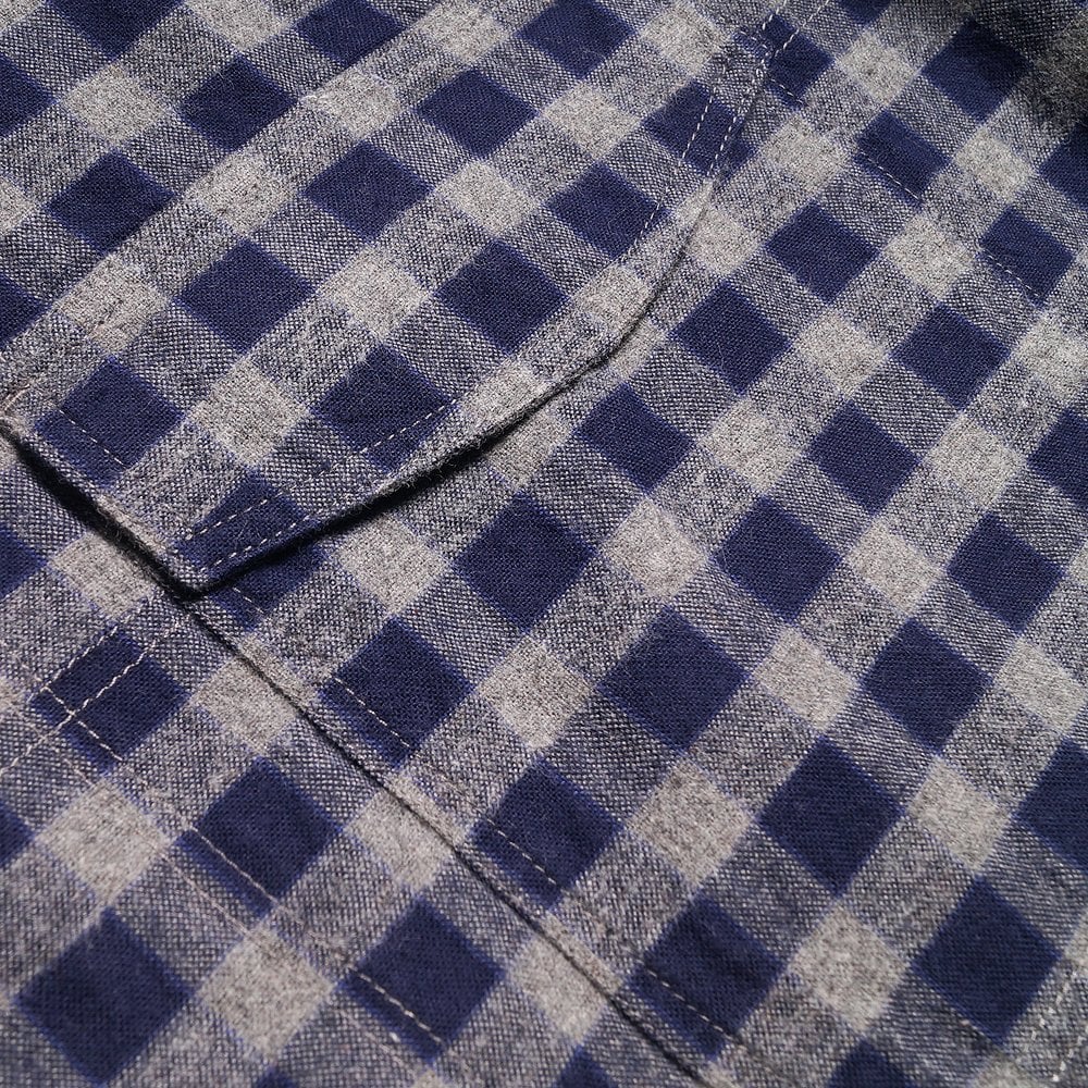 - Avery - Checked Overshirt - Navy Blue