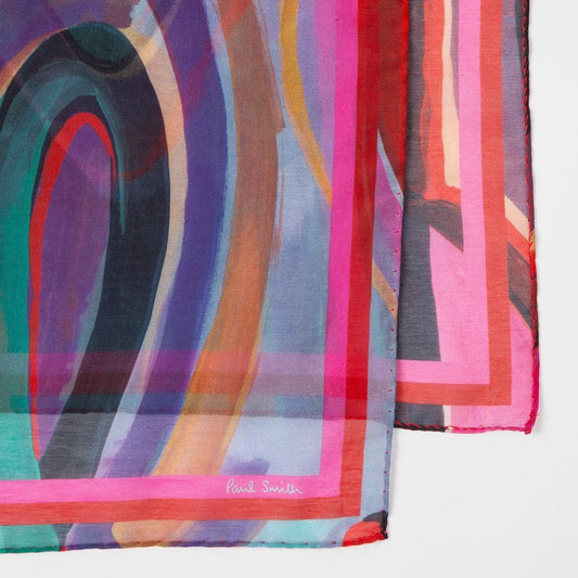 - Painted Logo Print Scarf - Multi