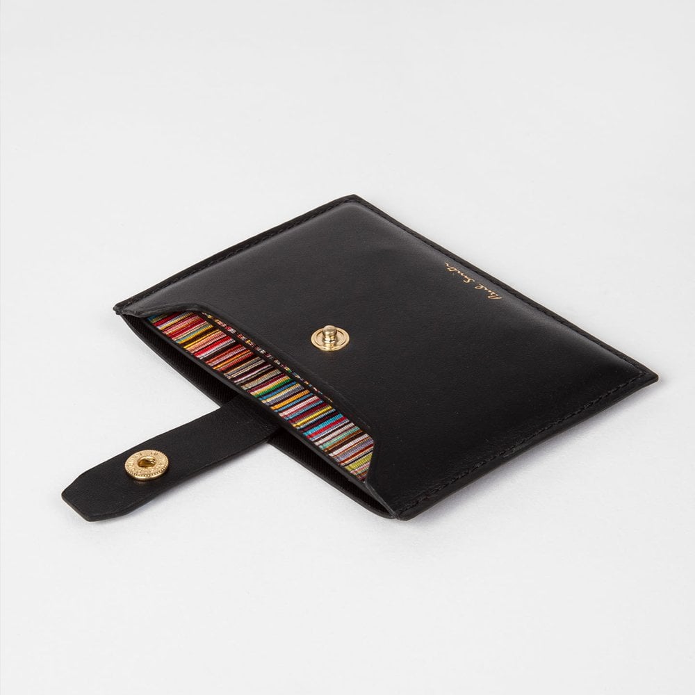 Paul Leather Credit Card Holder - Black