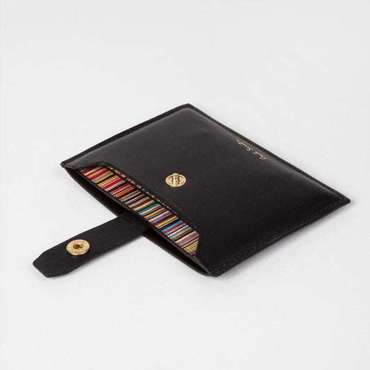 Leather Credit Card Holder - Black