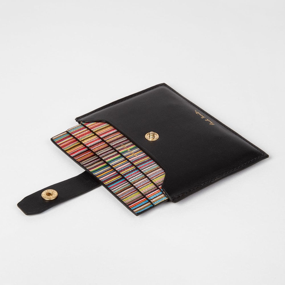 Paul Leather Credit Card Holder - Black