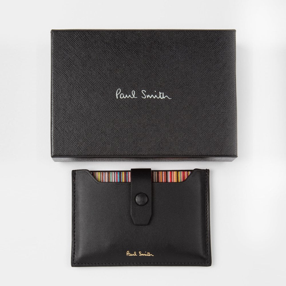 Paul Leather Credit Card Holder - Black