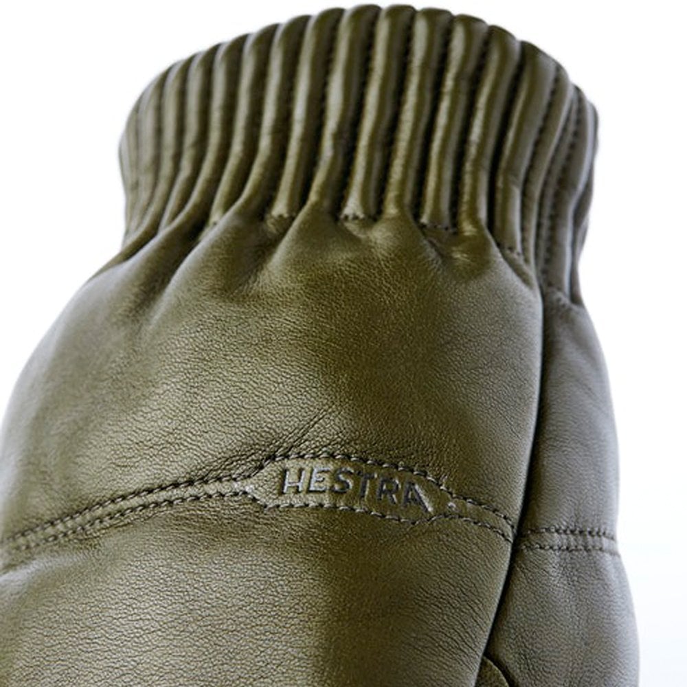 - Valdres - Leather Mitt Gloves - Green