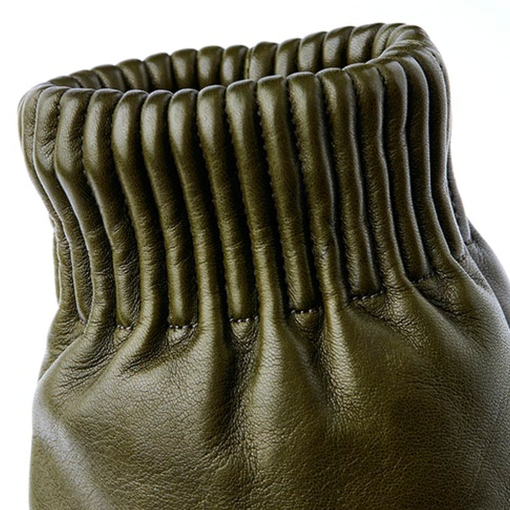 - Valdres - Leather Mitt Gloves - Green