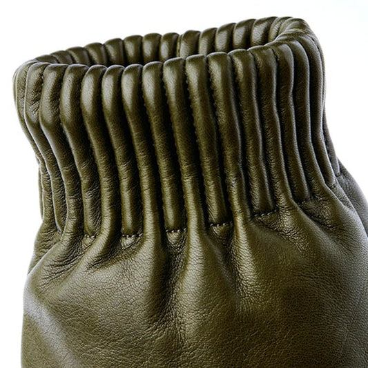 - Valdres - Leather Mitt Gloves - Green