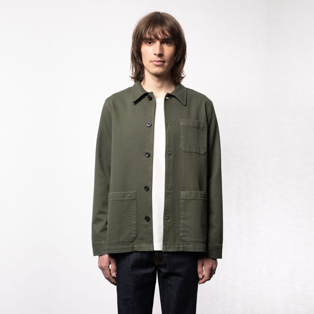 - Barney - Worker Jacket - Olive Green