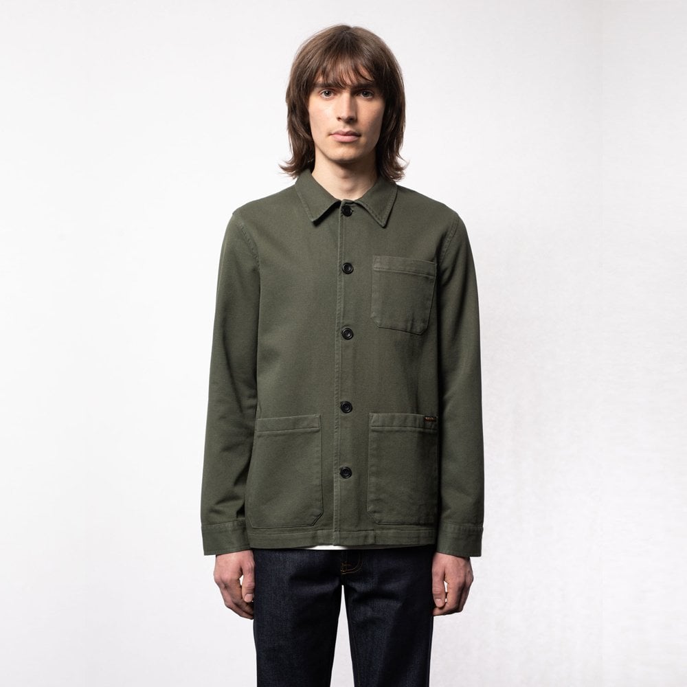 - Barney - Worker Jacket - Olive Green
