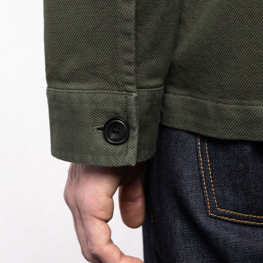- Barney - Worker Jacket - Olive Green