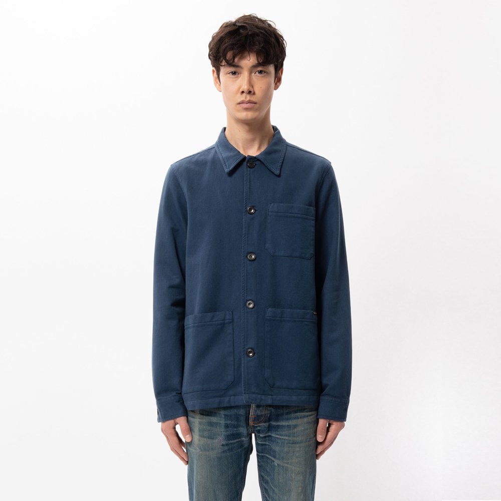 - Barney - Worker Jacket - Indigo Blue