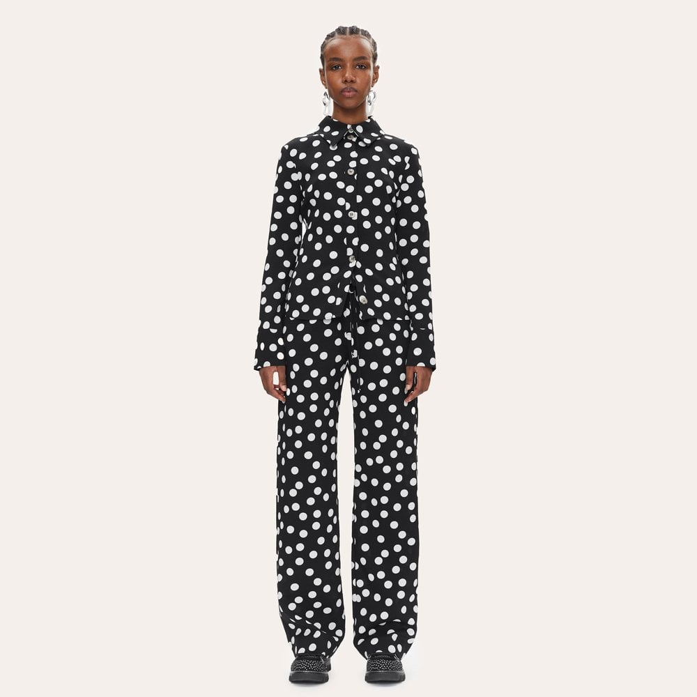 Gulcan - Polka Dot Pants - Black