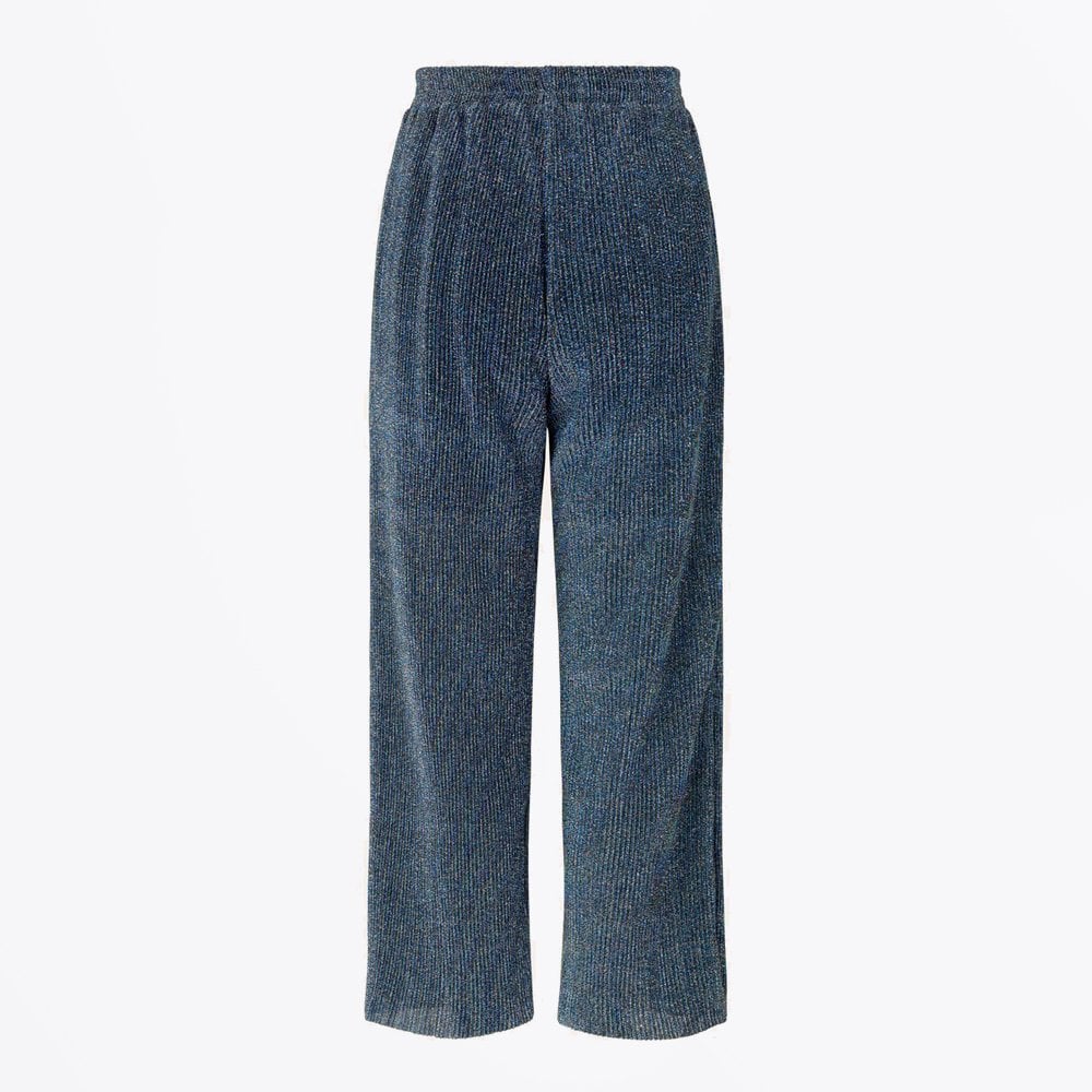 - Isra - Metallic Pants - Blue