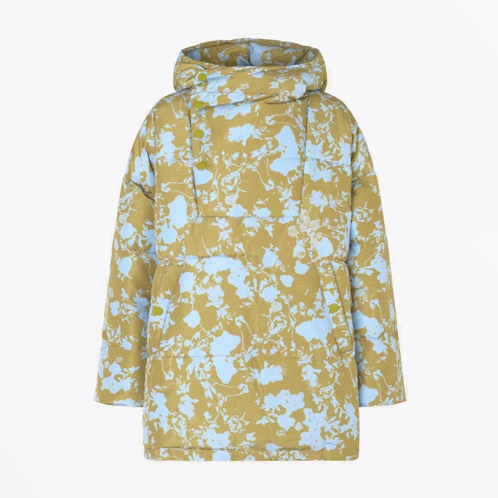 Stine Kristina - Padded Floral Coat - Green/Blue