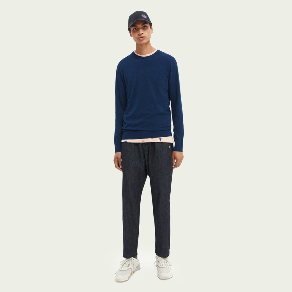 Scotch Melange Crewneck Sweater - Blue
