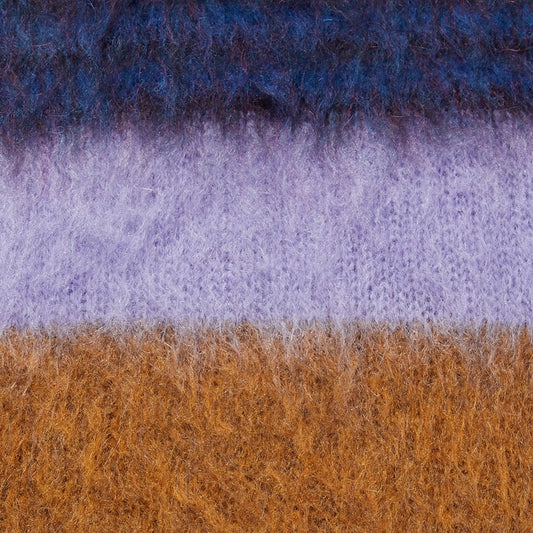 Mohair-Blend Stripe Sweater - Navy/Multi