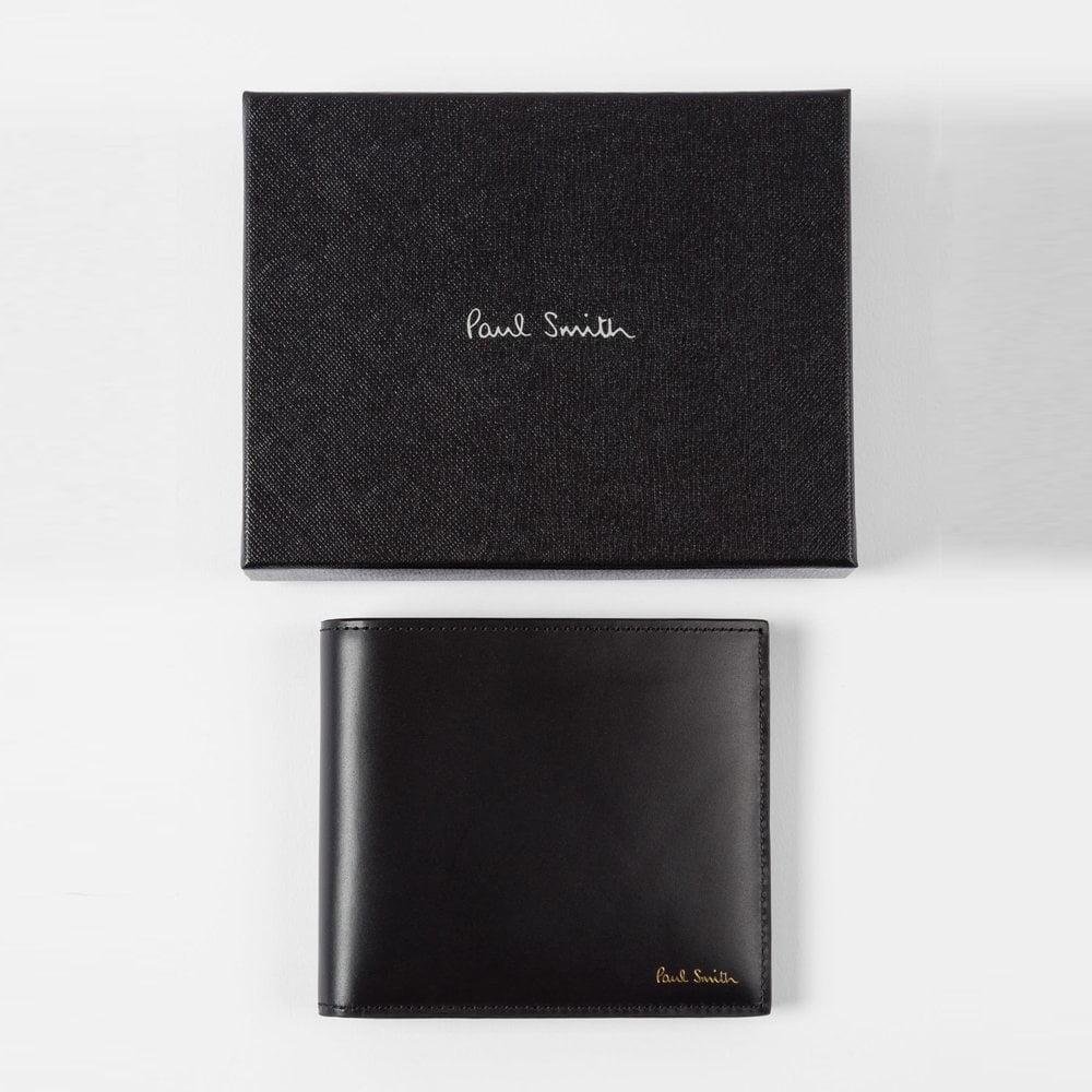 - Leather 'Naked Lady' Interior Billfold Wallet - Black