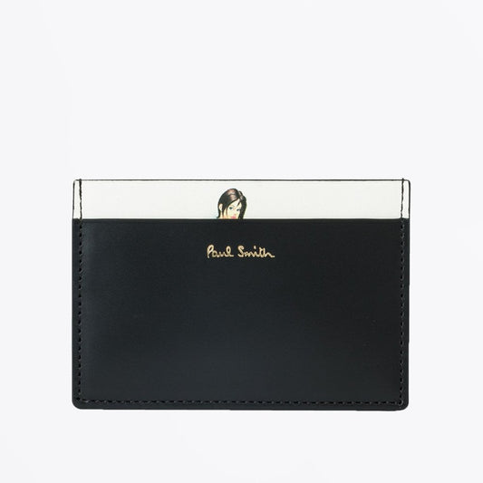 Leather 'Naked Lady' Credit Card Holder - Black