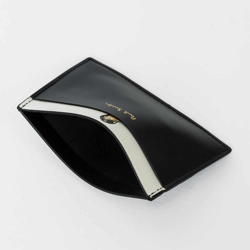 Leather 'Naked Lady' Credit Card Holder - Black