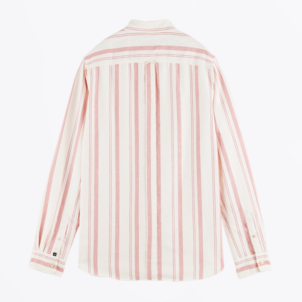 - Organic Cotton Stripe Shirt - Pink/White