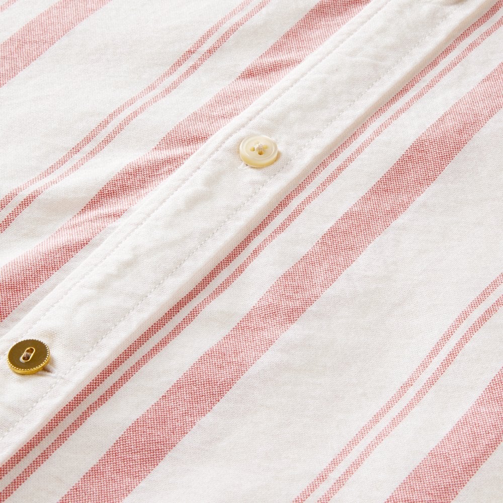 - Organic Cotton Stripe Shirt - Pink/White
