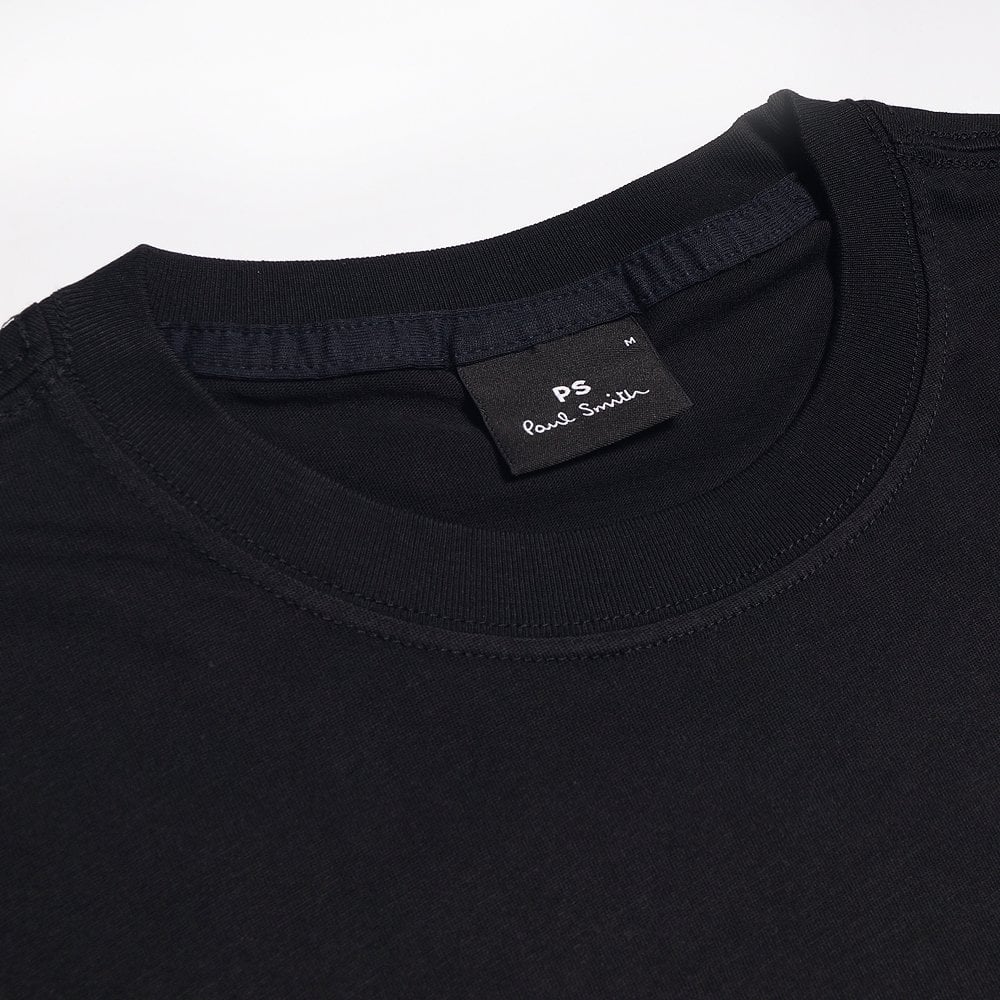 - Cotton Hand Print T-Shirt - Black