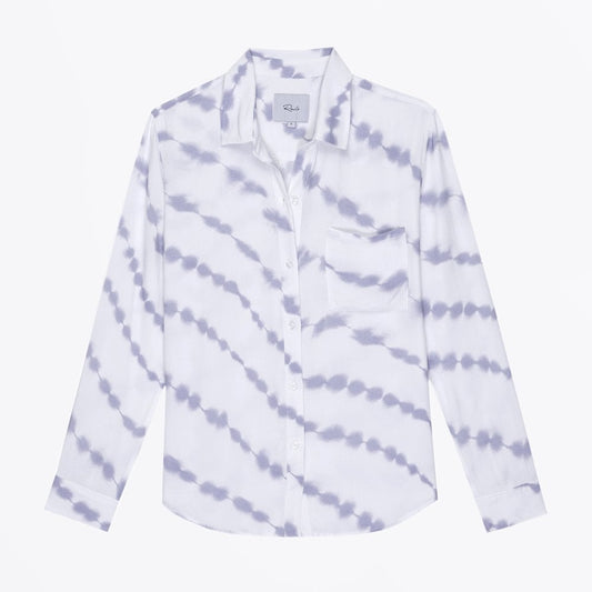 - Rocsi - Cloud Tie-Dye Shirt - Blue/White