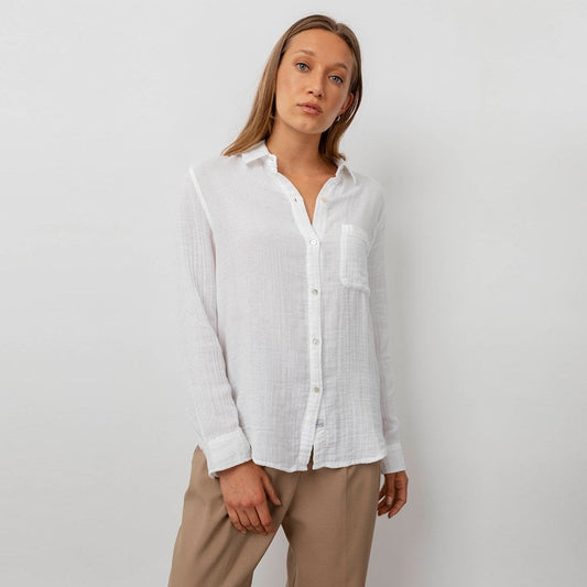 - Ellis - Cotton Shirt - White