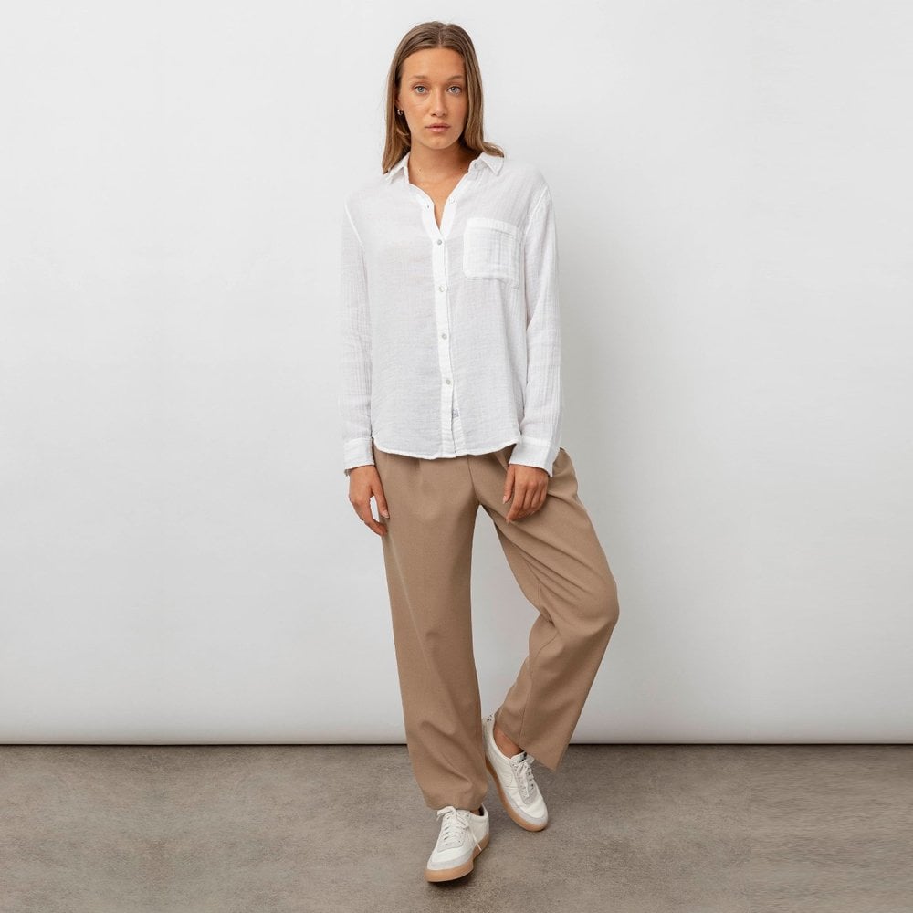 - Ellis - Cotton Shirt - White