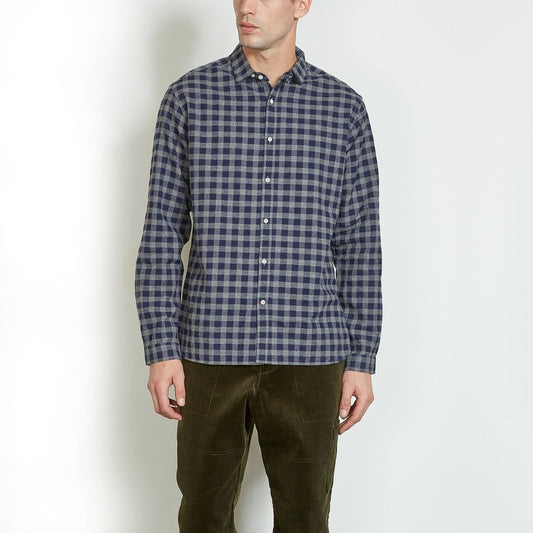 - Clerkenwell - Checked Shirt - Navy