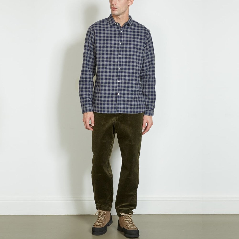 - Clerkenwell - Checked Shirt - Navy