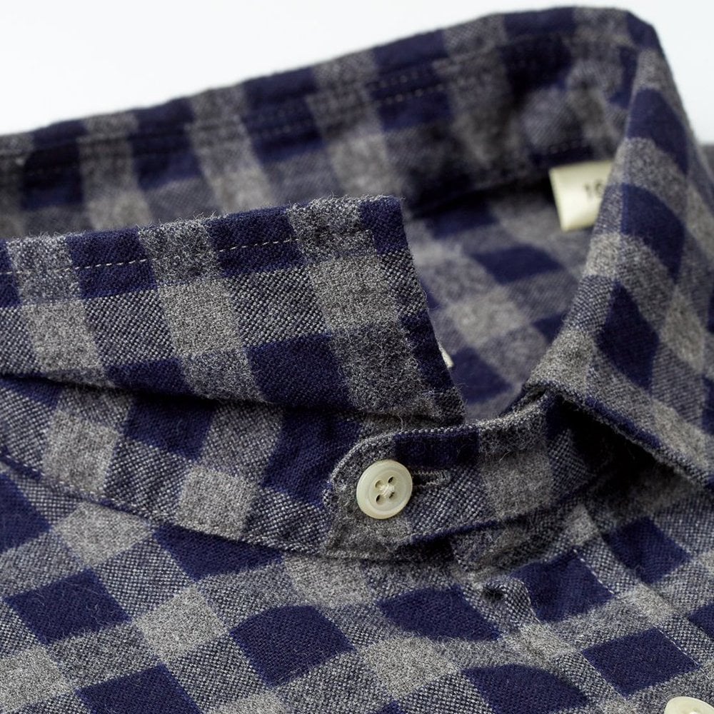 - Clerkenwell - Checked Shirt - Navy
