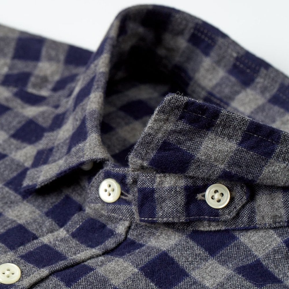 - Clerkenwell - Checked Shirt - Navy