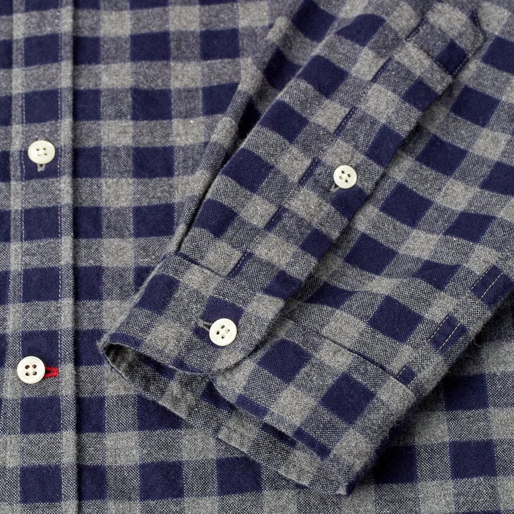 - Clerkenwell - Checked Shirt - Navy