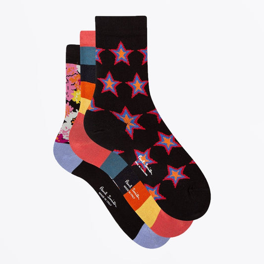 - Three Pack Mixed Socks - Stars and Stripes