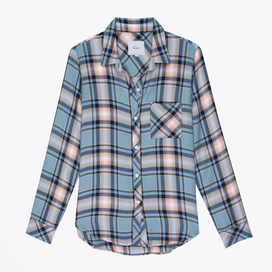 Hunter - Check Shirt - Teal/Peach/Navy